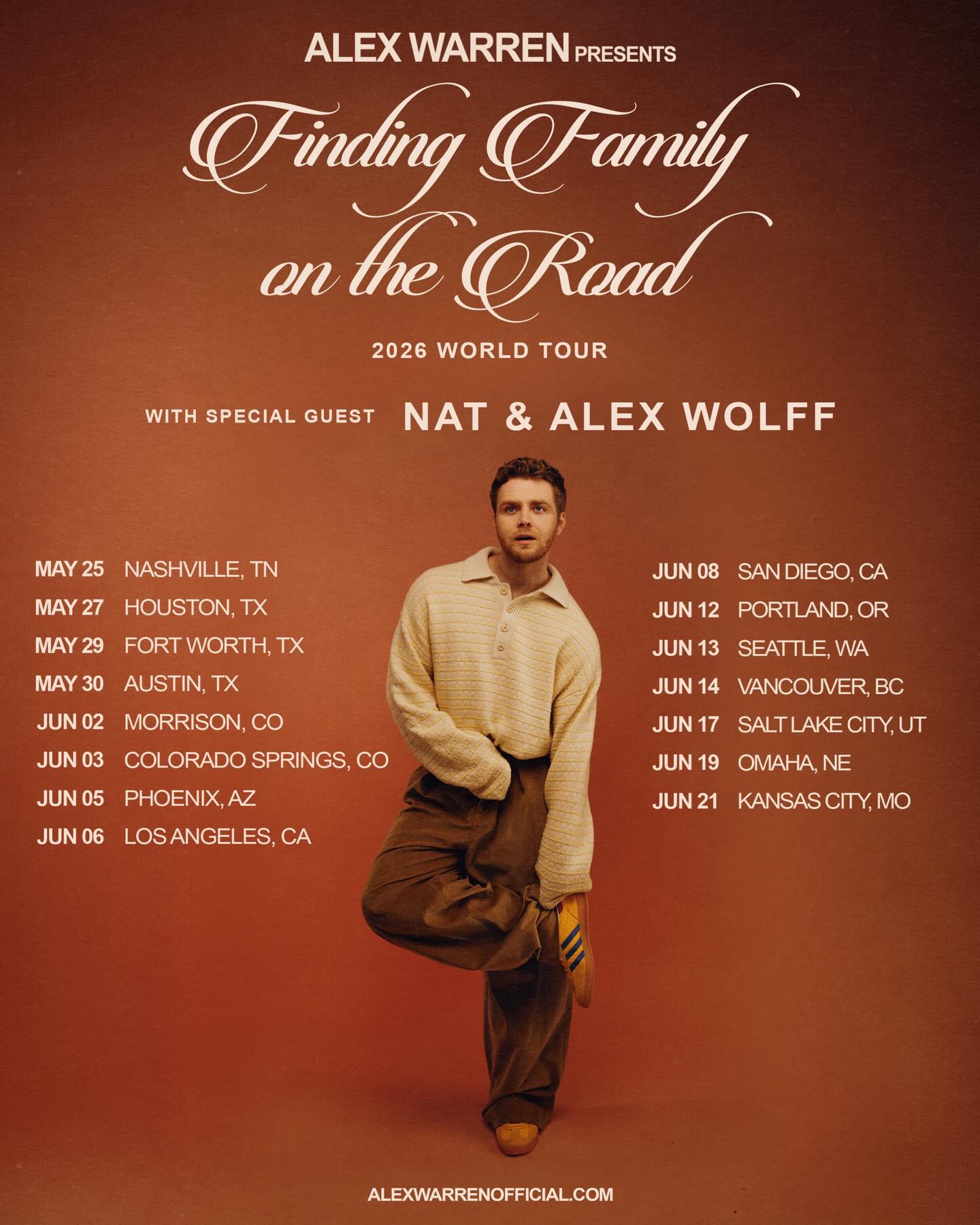 Nat and Alex Wolff Finding Family on the Road Tour Poster 2026